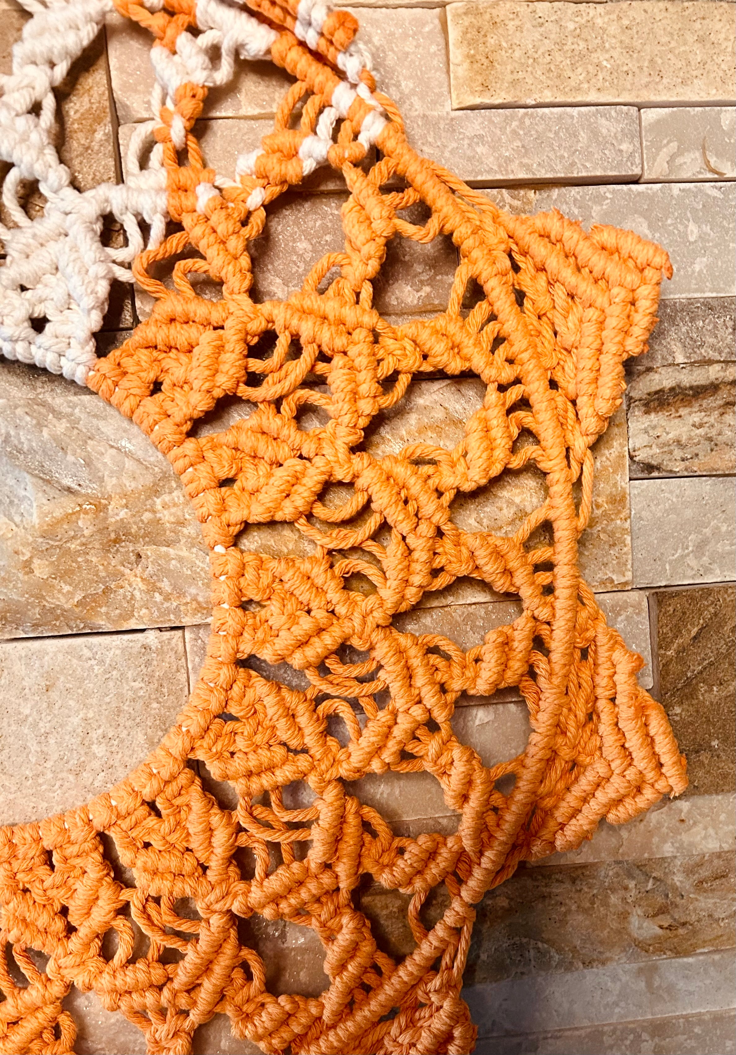 Macramé rond murale