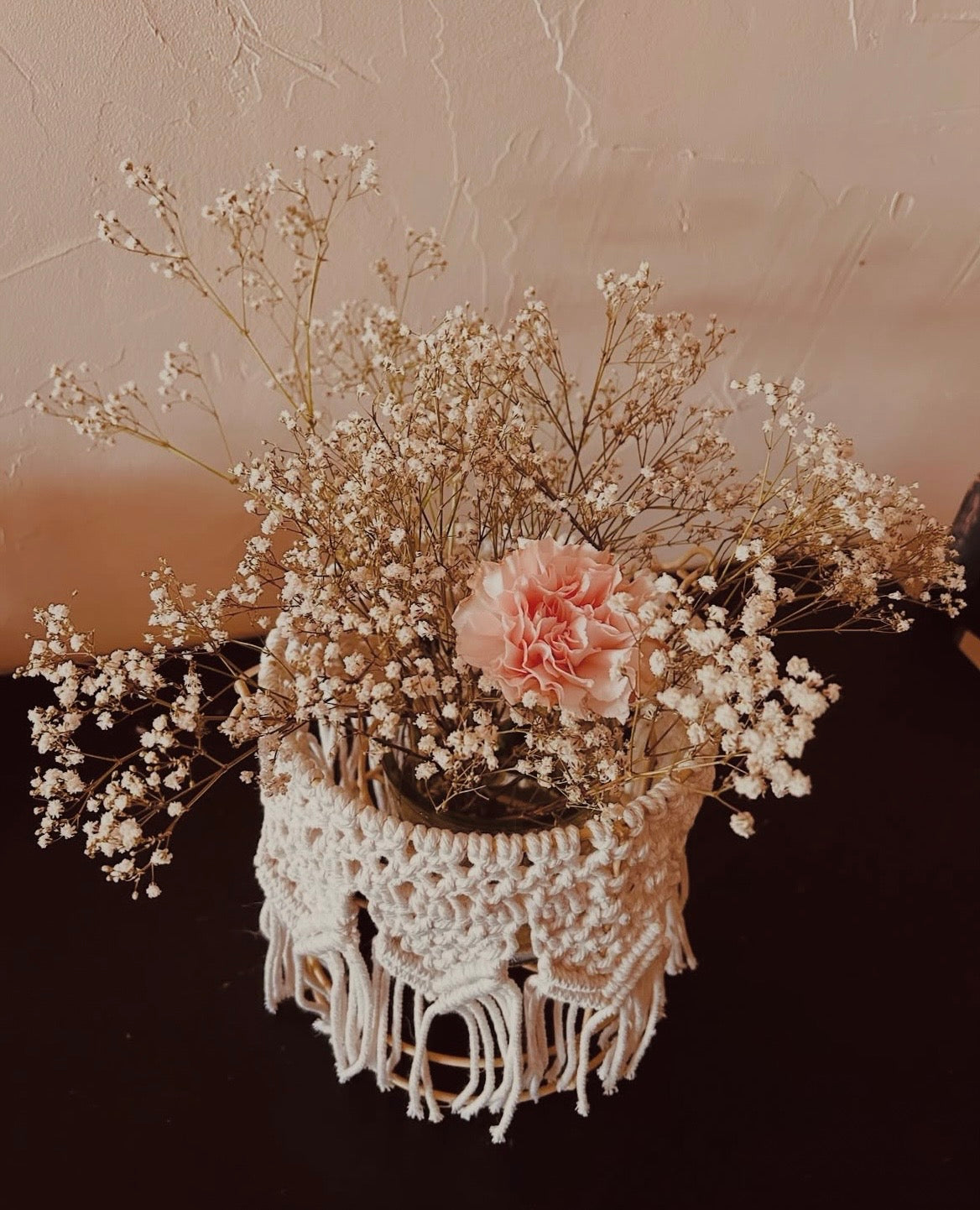 Photophore en macramé