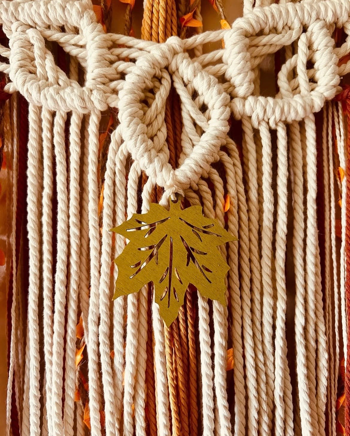 Macramé automnale orange