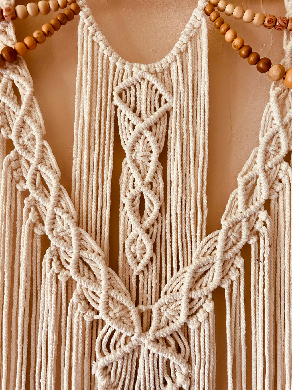 Macramé murale perle