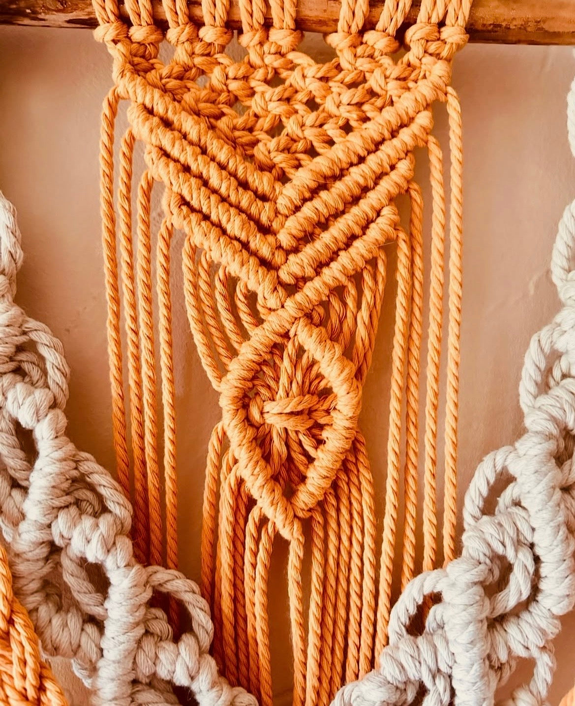 Macramé automnale feuille