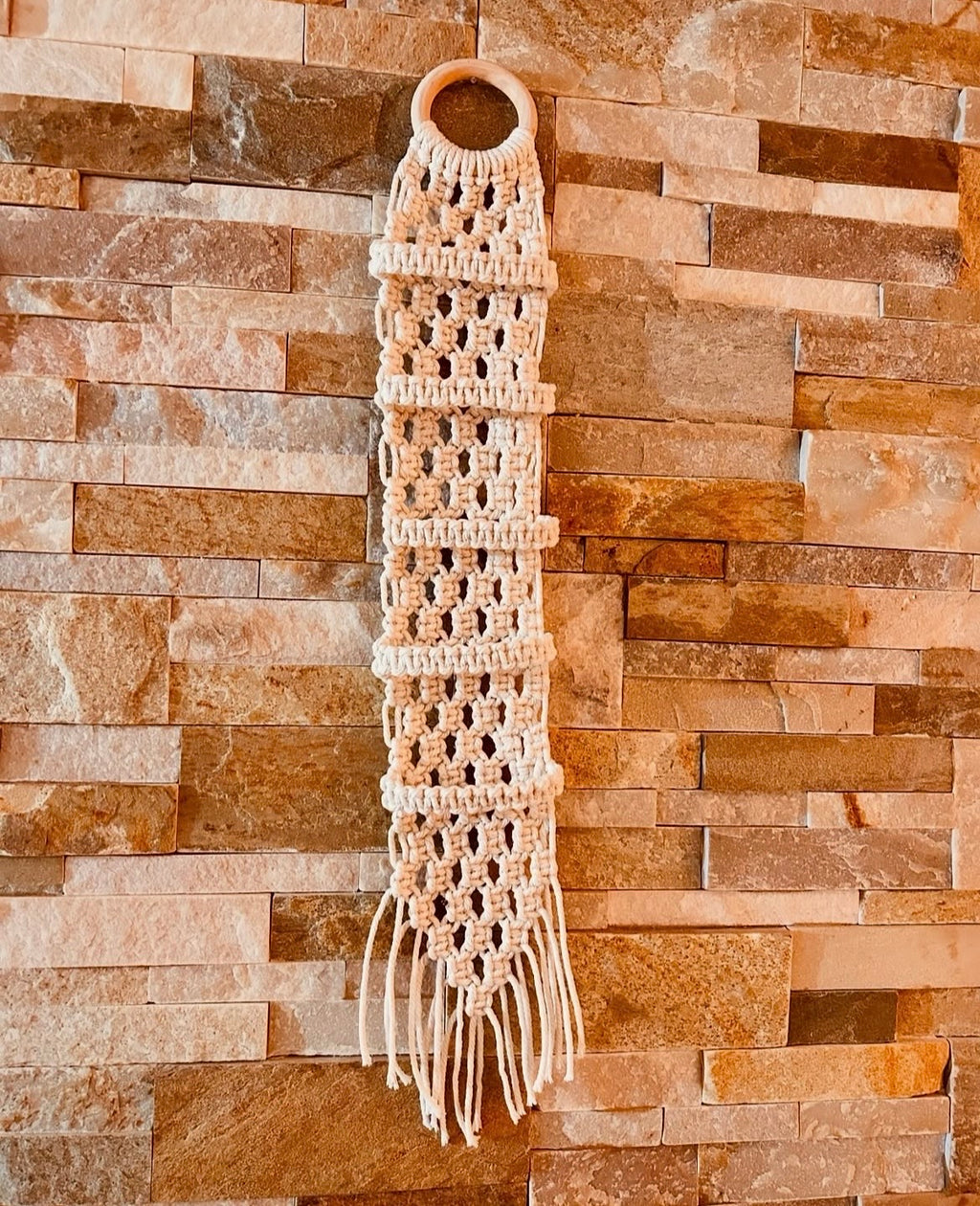 Porte pince en macramé