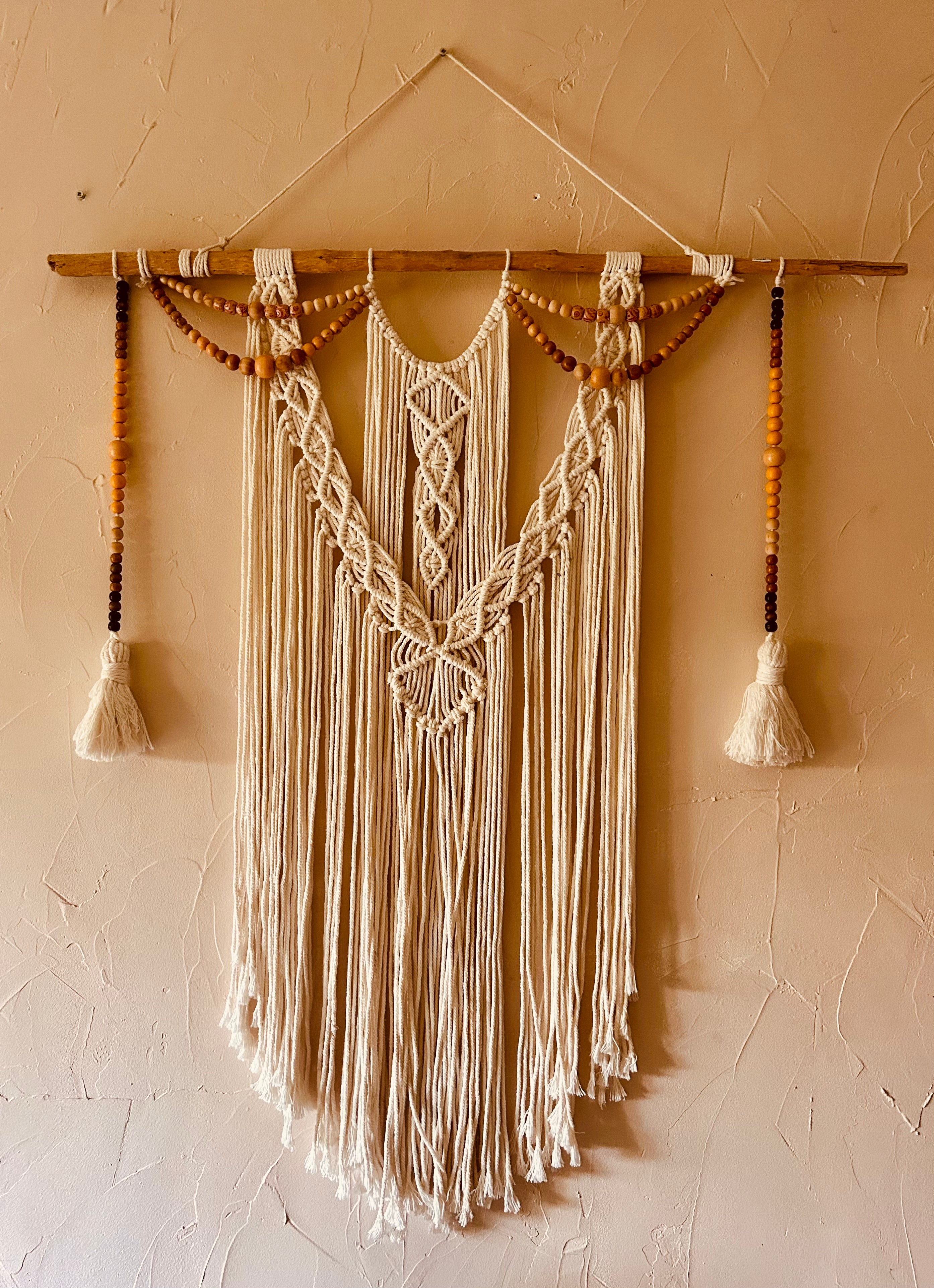 Macramé murale perle