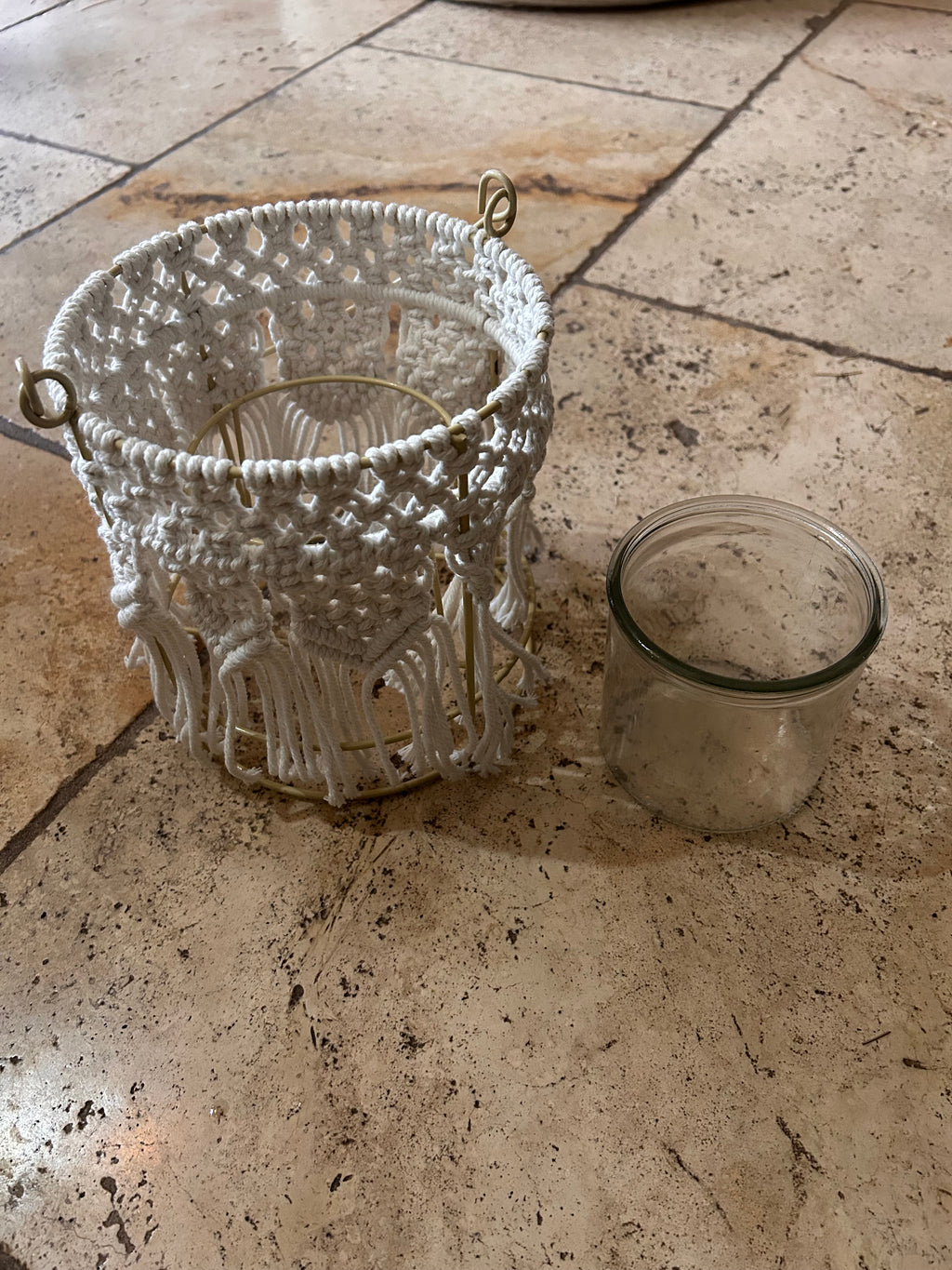 Photophore en macramé