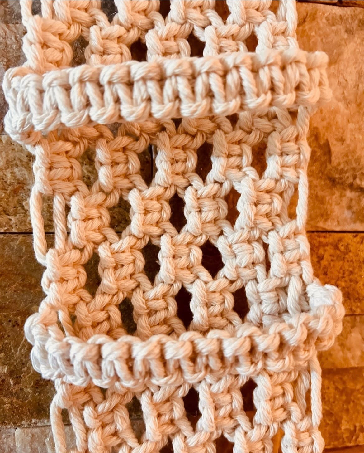 Porte pince en macramé