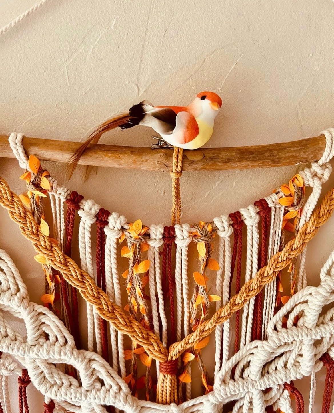 Macramé automnale orange