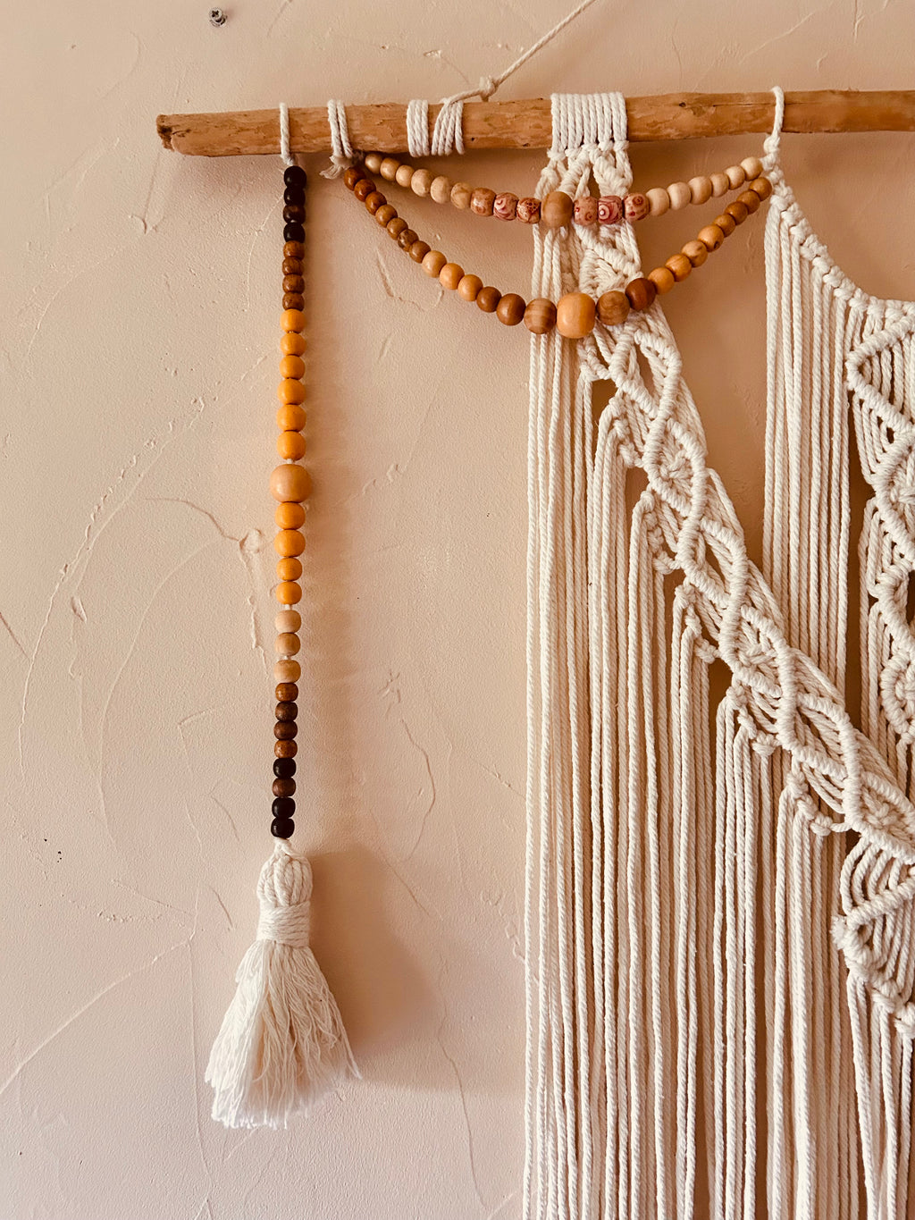 Macramé murale perle