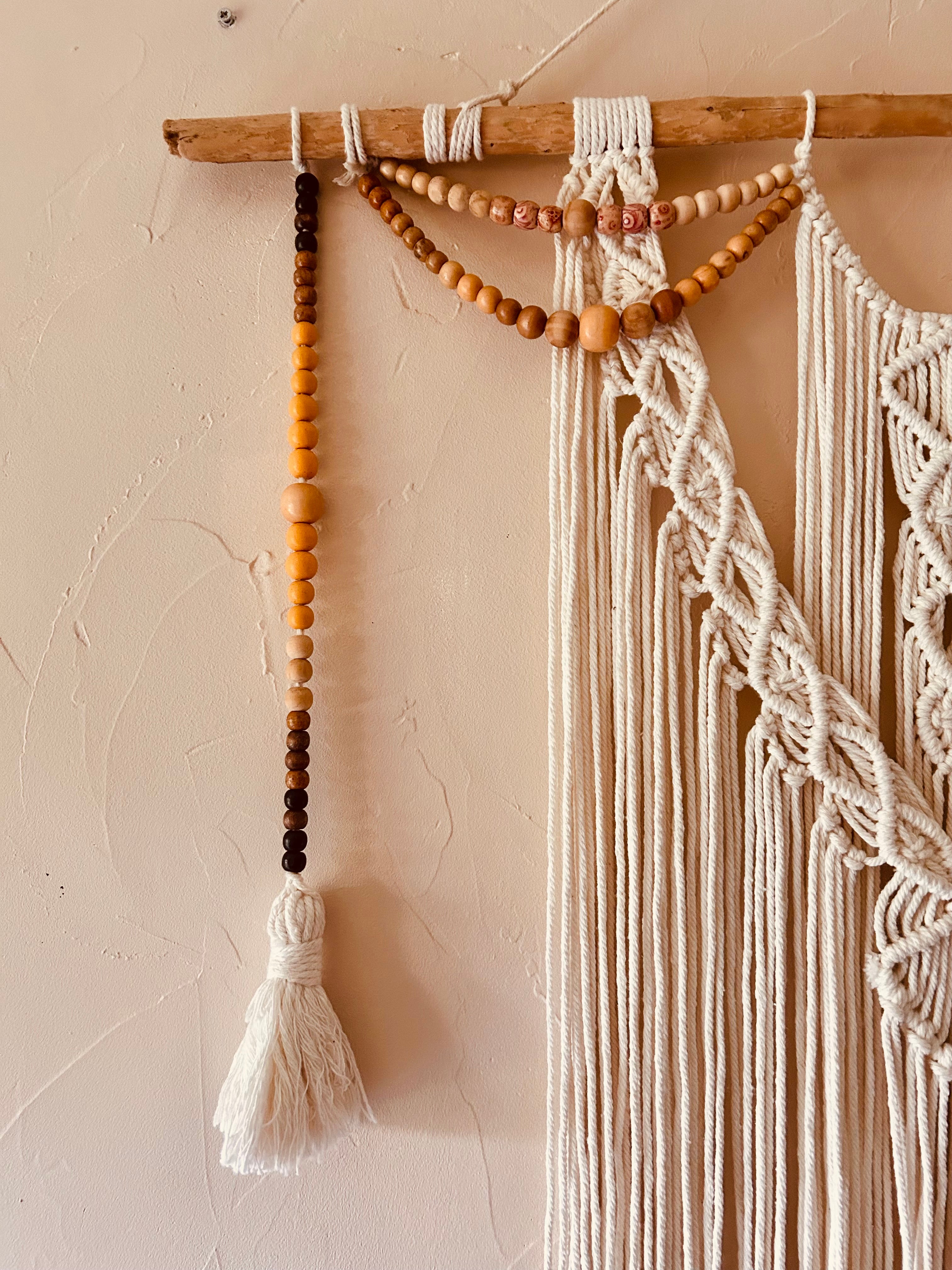 Macramé murale perle