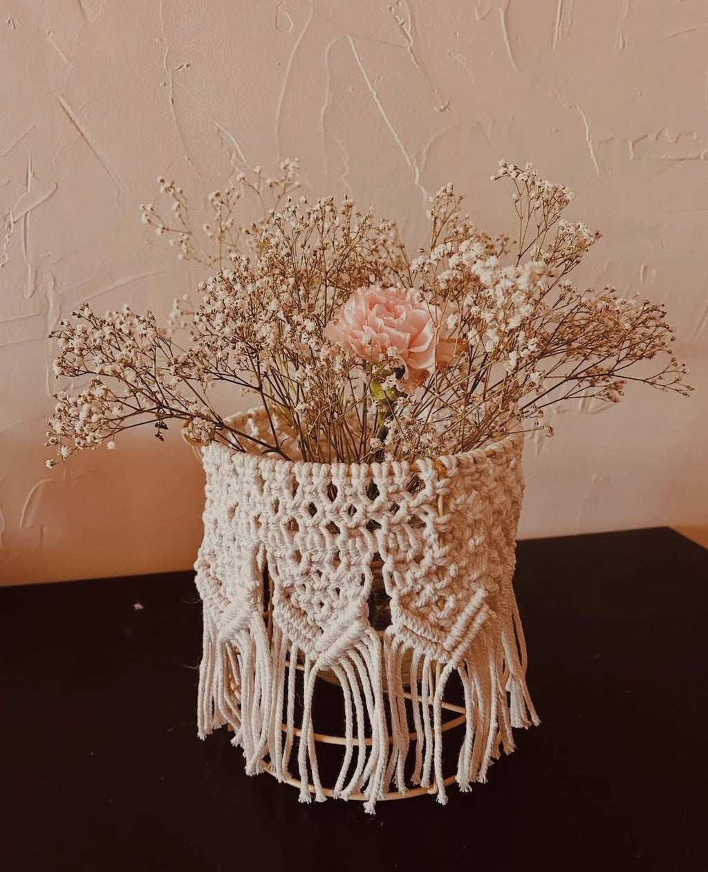 Photophore en macramé