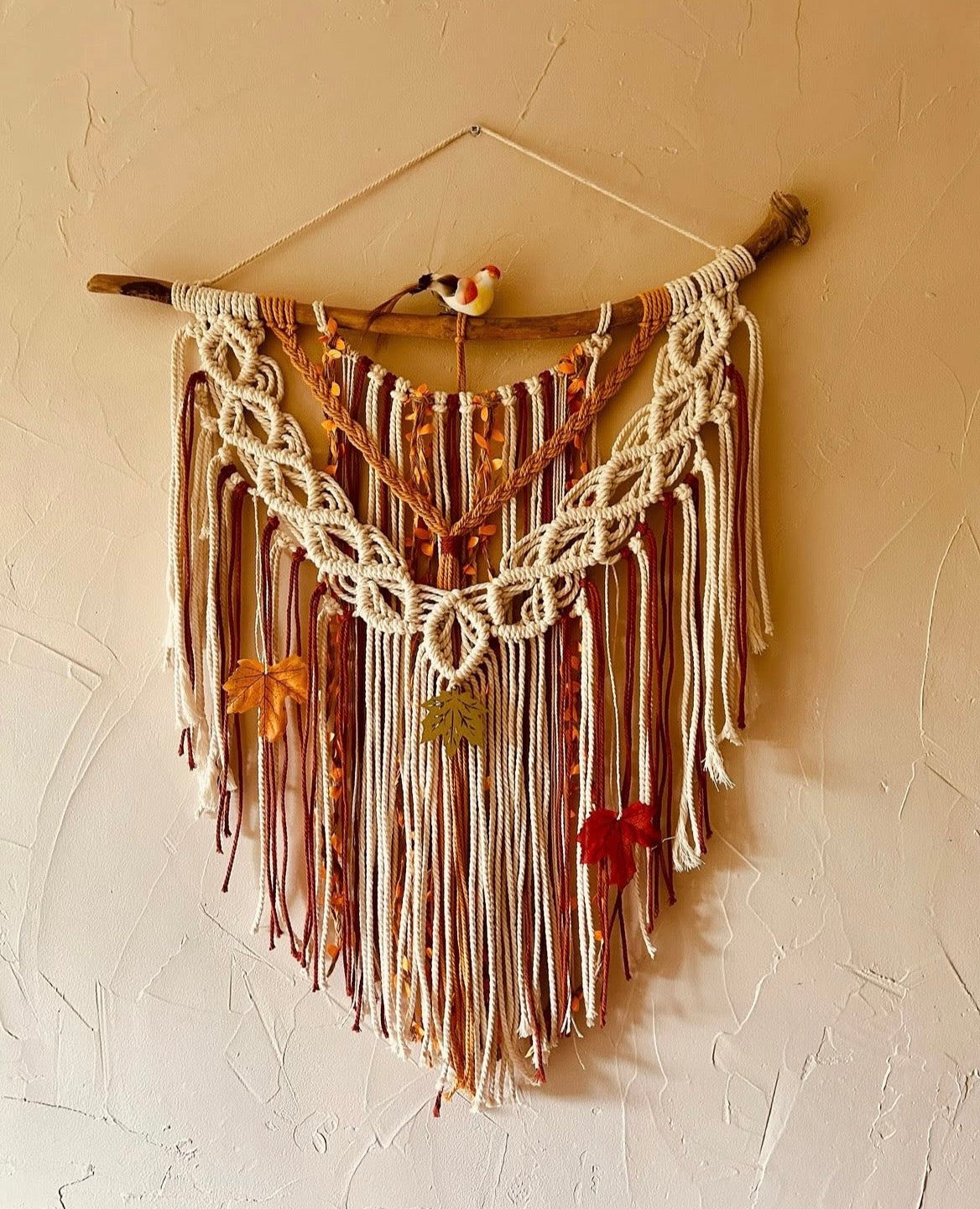 Macramé automnale orange