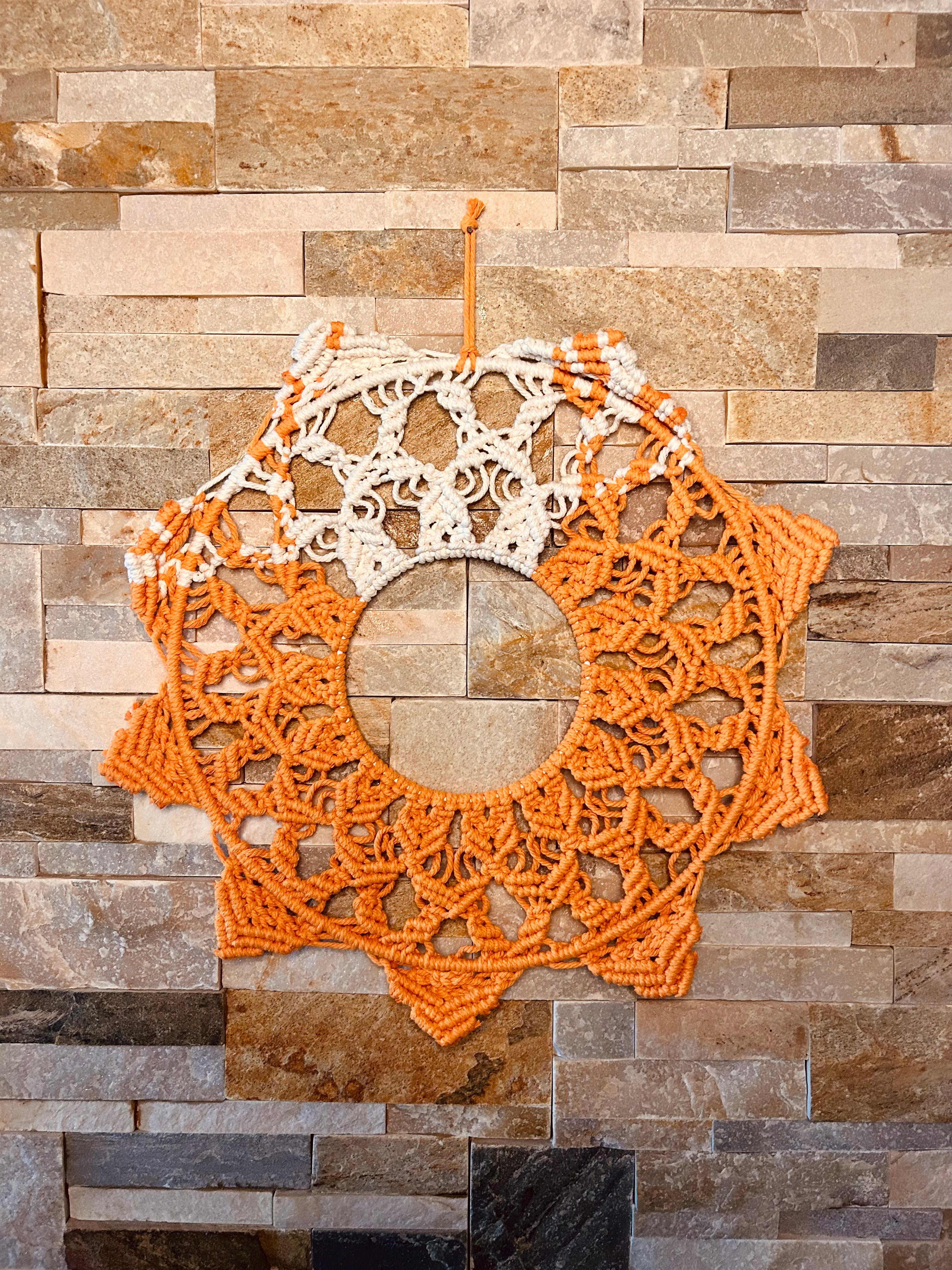 Macramé rond murale