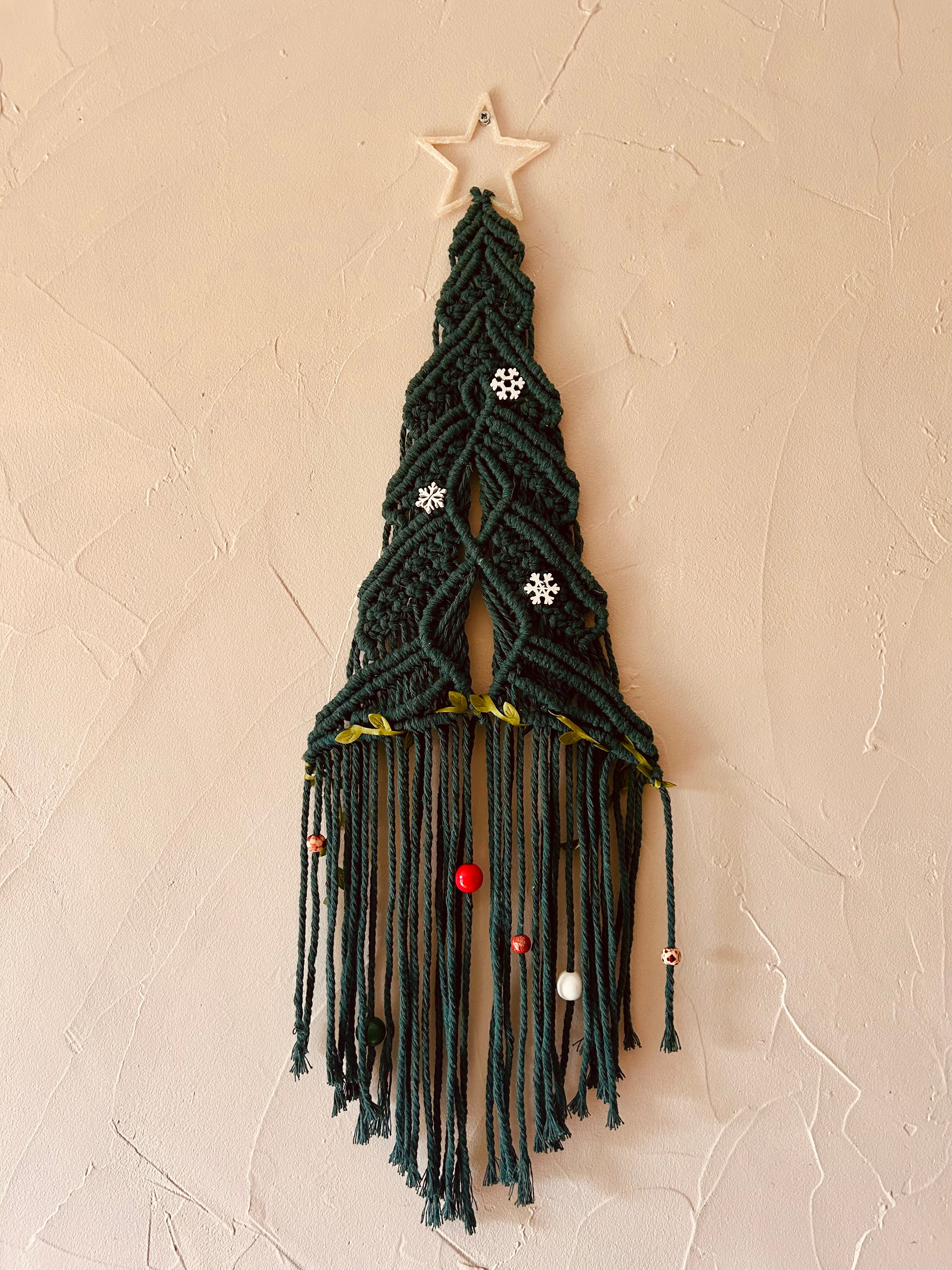 Sapin en macramé vert 🎄